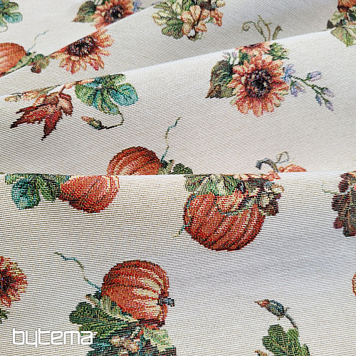 Tapestry fabric PUMPKIN PICKUP