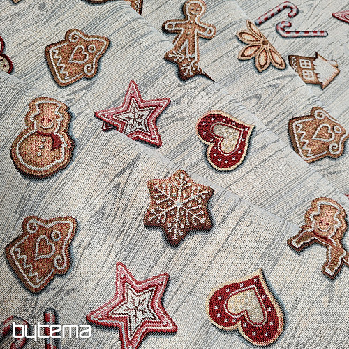 Tapestry fabric CHRISTMAS GINGERBREAD