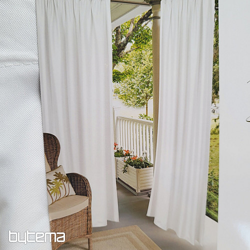 Decorative outdoor curtain GAIA WHITE
