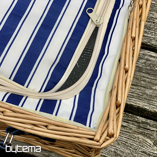 Picnic basket GARDEN brown for 2 people