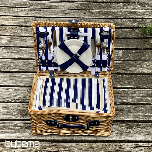 Picnic basket GARDEN brown for 2 people