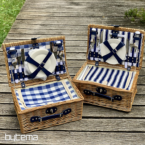 Picnic basket GARDEN brown for 2 people