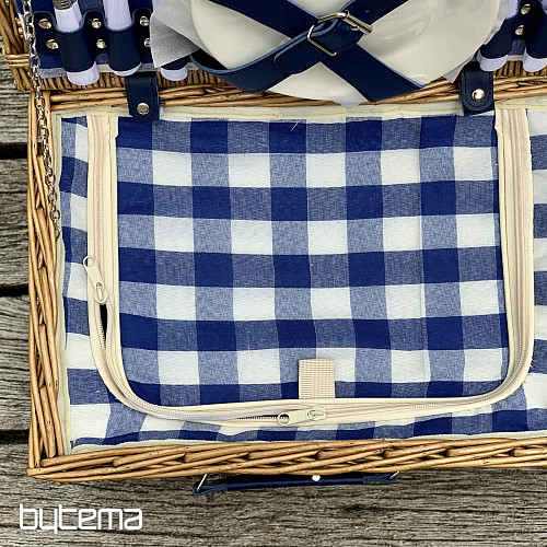 Picnic basket GARDEN brown for 4 people