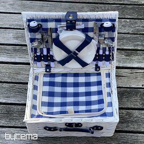 Picnic basket GARDEN white for 4 people