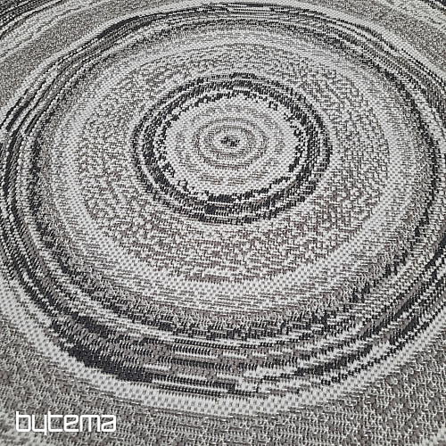 Outdoor rug STAR rosette gray-brown