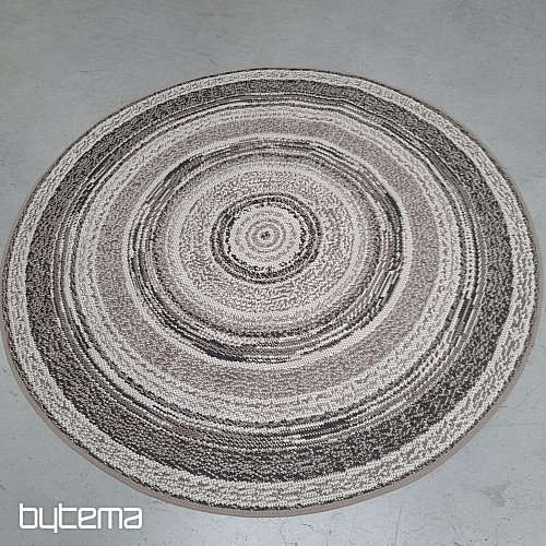 Outdoor rug STAR rosette gray-brown