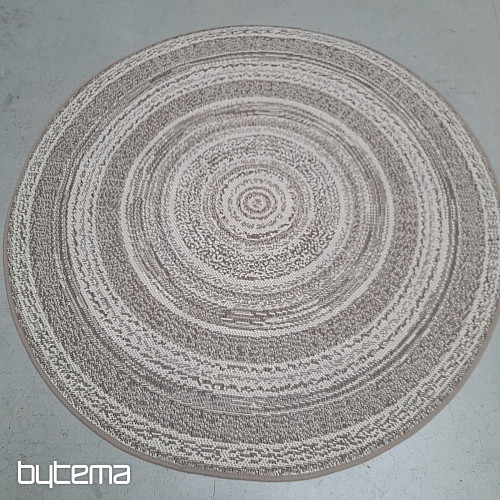 Outdoor rug STAR rosette gray-brown