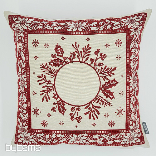 Christmas tapestry cover FOLK CHRISTMAS 2 red