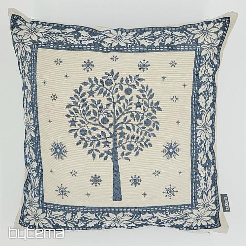 Christmas tapestry cover FOLK CHRISTMAS 1 blue