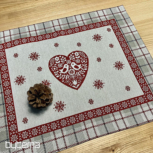 Tapestry tablecloth and scarf HEART IN KARA