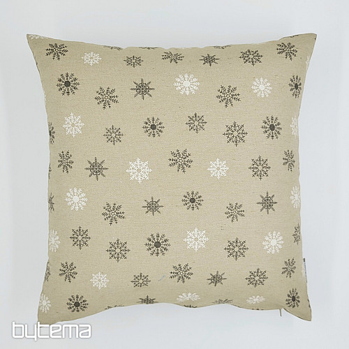 Christmas decorative cover FLAKES GREY WHITE