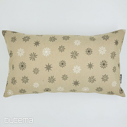 Christmas decorative cover FLAKES GREY WHITE