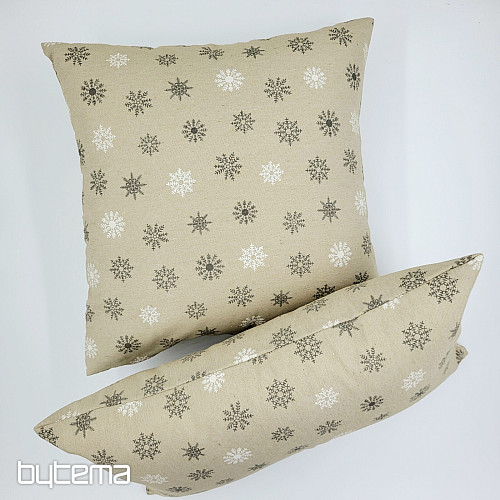 Christmas decorative cover FLAKES GREY WHITE