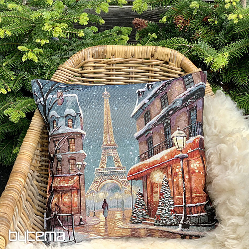 Christmas tapestry cover WINTER PARIS