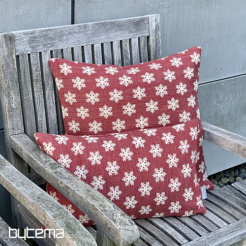 Luxurious decorative cover FLAKES RED