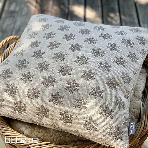 Luxurious decorative cover FLAKES BEIGE