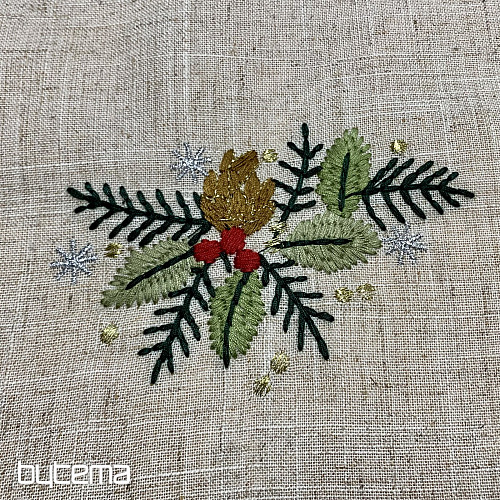Embroidered tablecloth COLORFUL Twigs