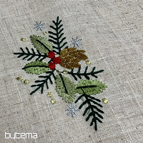 Embroidered tablecloth COLORFUL Twigs