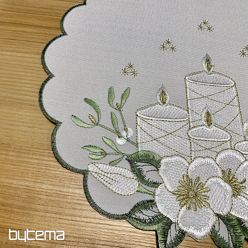 Embroidered tablecloth WHITE CANDLES