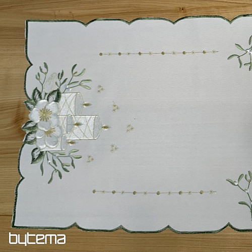 Embroidered tablecloth WHITE CANDLES