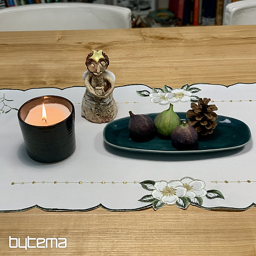 Embroidered tablecloth WHITE CANDLES