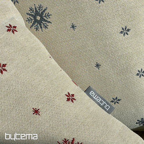 Christmas tapestry cover GENTLE FLAKE RED