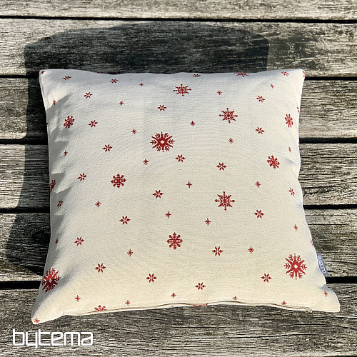 Christmas tapestry cover GENTLE FLAKE RED