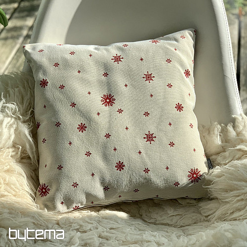 Christmas tapestry cover GENTLE FLAKE RED