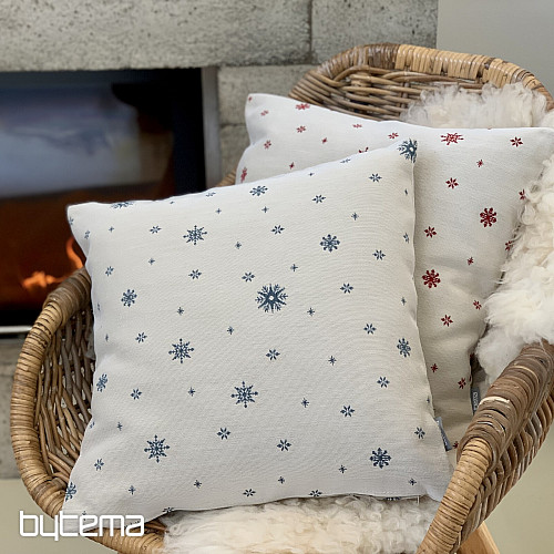 Christmas tapestry cover GENTLE FLAKE BLUE