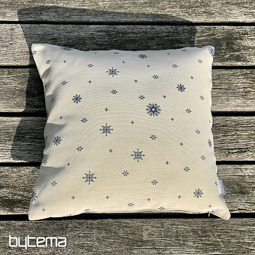 Christmas tapestry cover GENTLE FLAKE BLUE