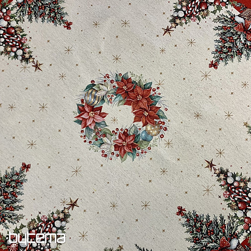 Tapestry tablecloth and scarf CHRISTMAS TREES