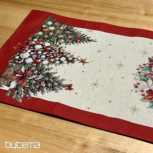Tapestry tablecloth and scarf CHRISTMAS TREES
