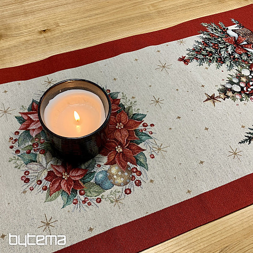 Tapestry tablecloth and scarf CHRISTMAS TREES