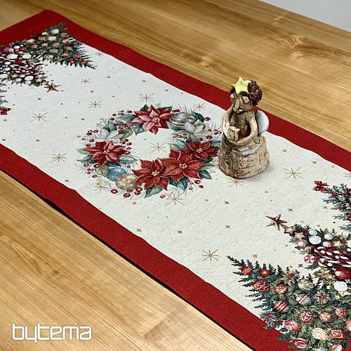 Tapestry tablecloth and scarf CHRISTMAS TREES