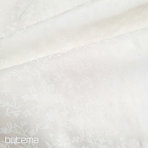 Cotton decorative fabric MARGELIE flower CREAM