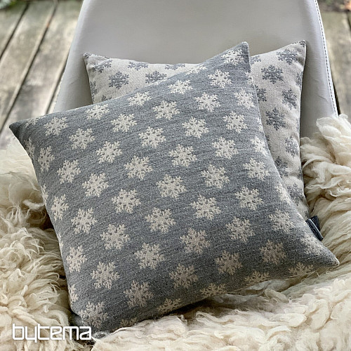 Luxurious decorative cover FLAKES GREY B