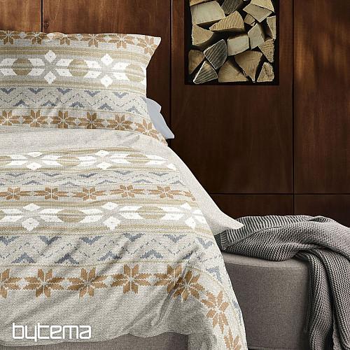 Luxury flannel bedding IRISETTE PANDA 8621-80 NATUR