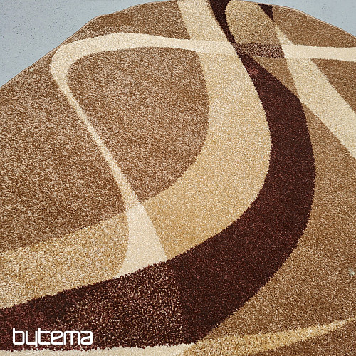 Oval rug Brown beige