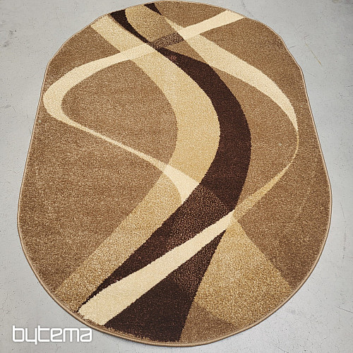 Oval rug Brown beige