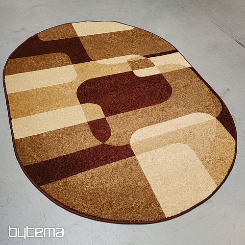 Oval rug Sepia brown