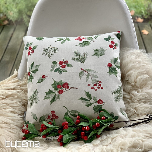 Christmas decorative cover HOLLY GREEN