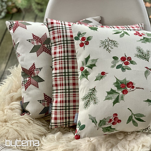 Christmas decorative cover HOLLY GREEN