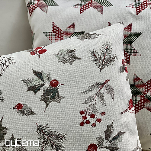 Christmas decorative cover HOLLY GREY