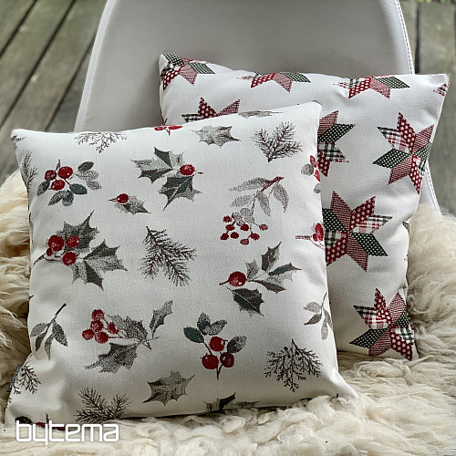 Christmas decorative cover HOLLY GREY