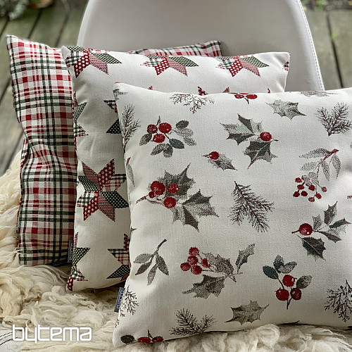 Christmas decorative cover HOLLY GREY