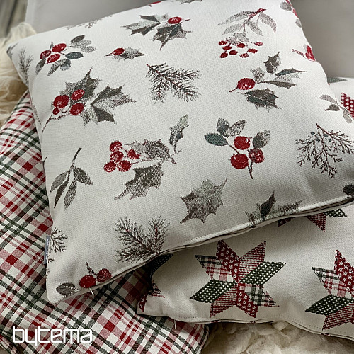 Christmas decorative cover HOLLY GREY