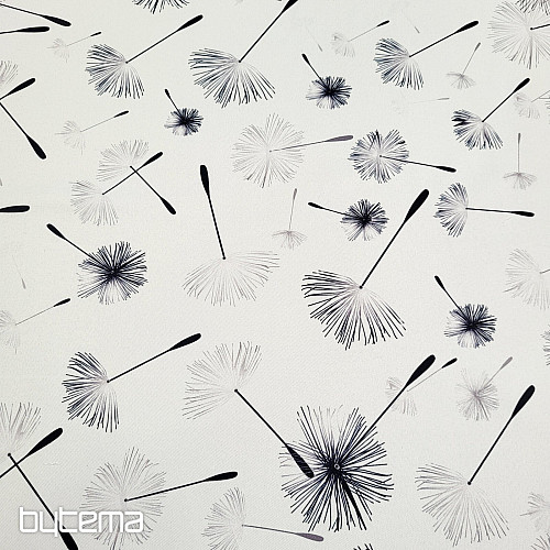 Decorative fabric BLACK OUT DANDELION black
