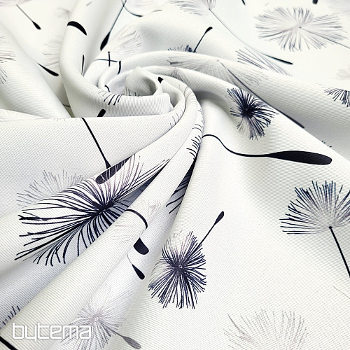 Decorative fabric BLACK OUT DANDELION black