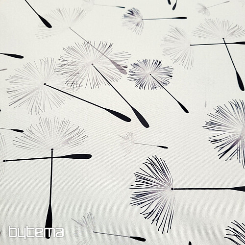Decorative fabric BLACK OUT DANDELION black