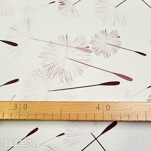 Decorative fabric BLACK OUT DANDELION brown